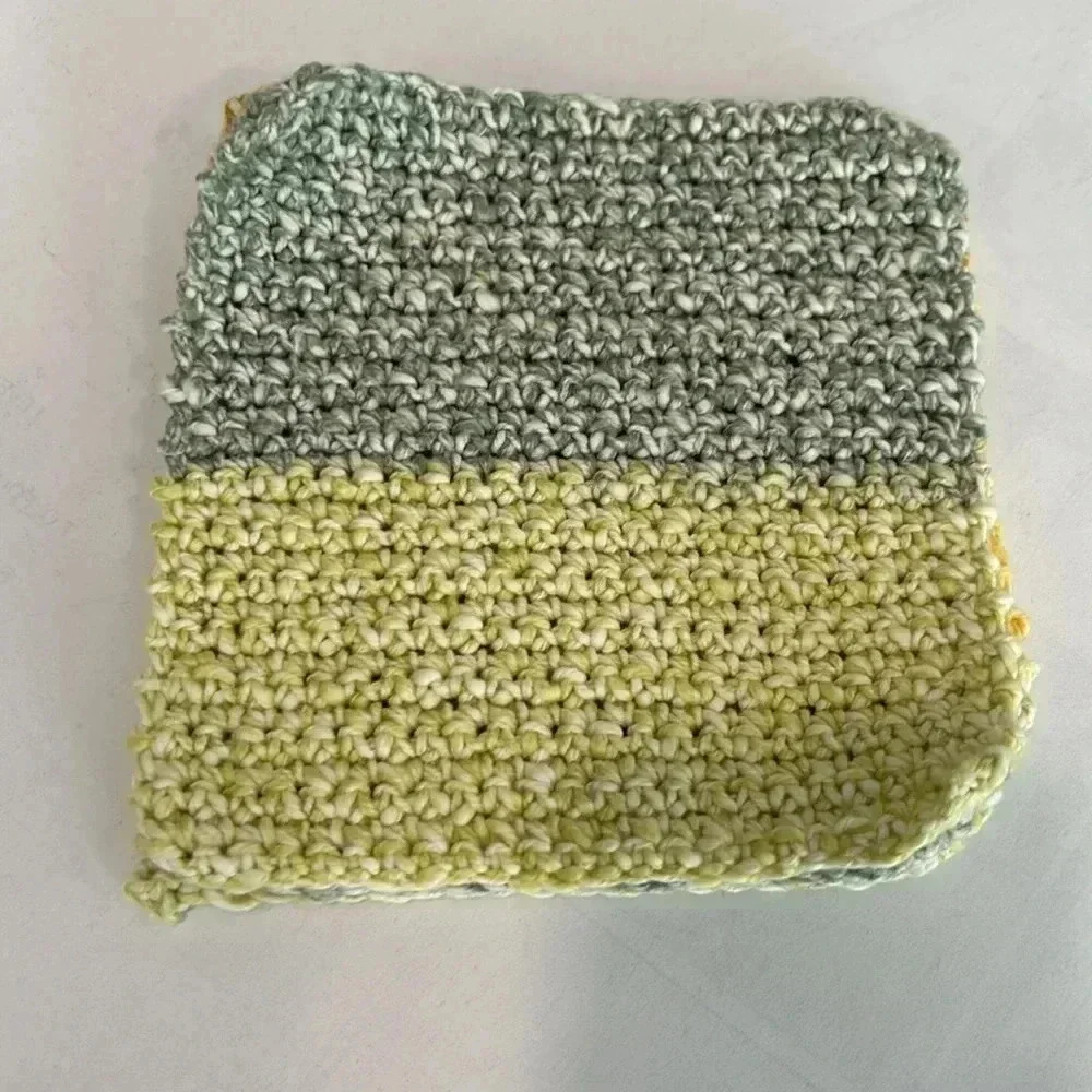 Hand Crocheted Washcloth/Dishcloth - Set of 3